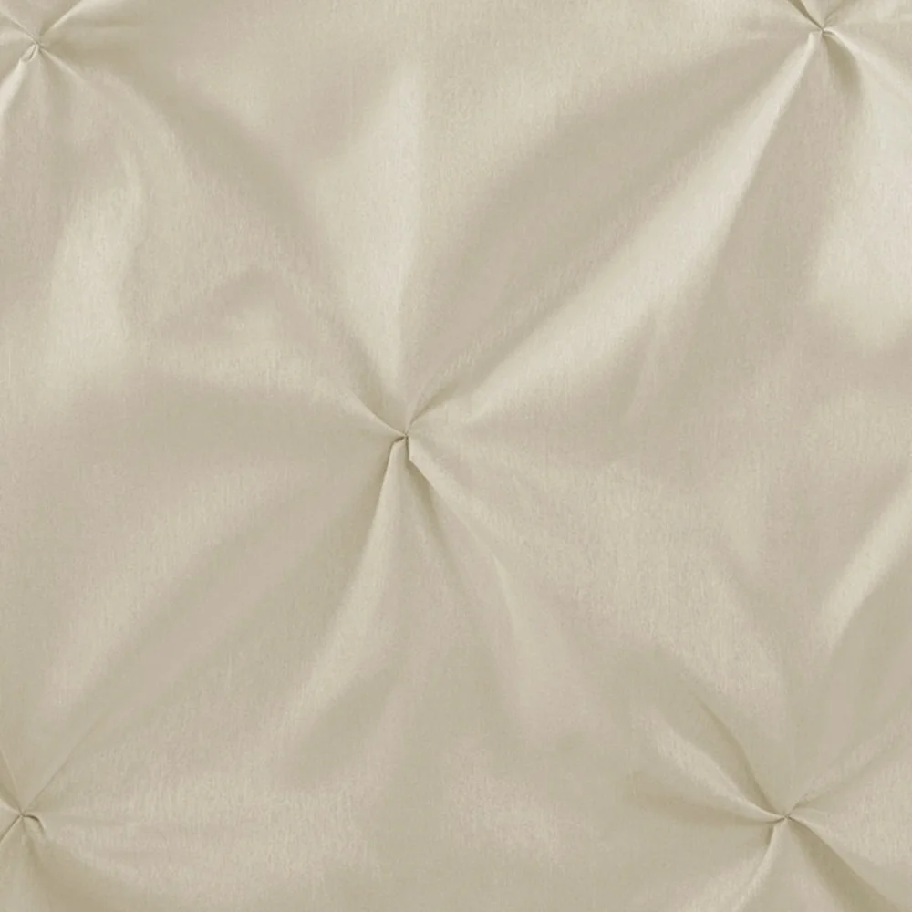 Madison Park Cream Elegant Pintuck Shower Curtain